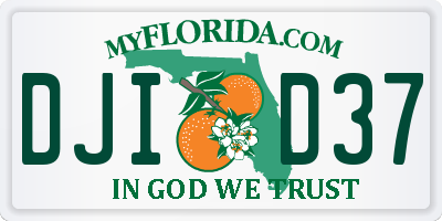 FL license plate DJID37