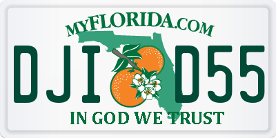 FL license plate DJID55