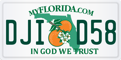 FL license plate DJID58