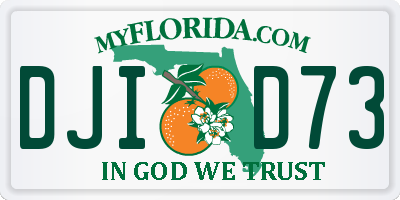FL license plate DJID73