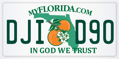 FL license plate DJID90