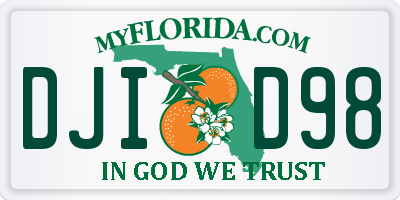 FL license plate DJID98
