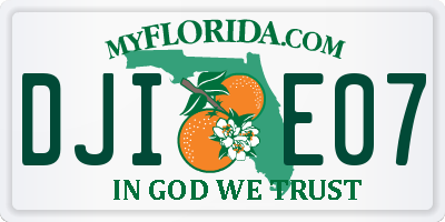 FL license plate DJIE07