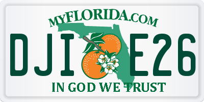 FL license plate DJIE26