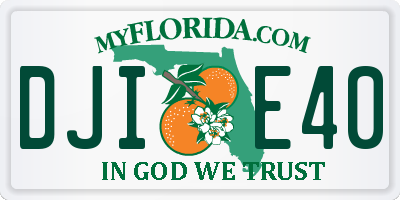 FL license plate DJIE40