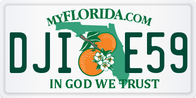 FL license plate DJIE59