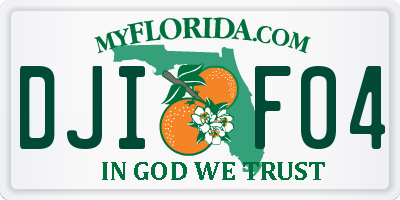 FL license plate DJIF04