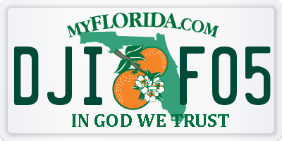 FL license plate DJIF05