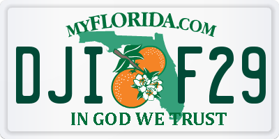 FL license plate DJIF29