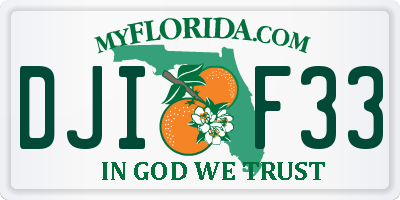 FL license plate DJIF33