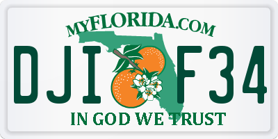 FL license plate DJIF34