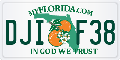 FL license plate DJIF38