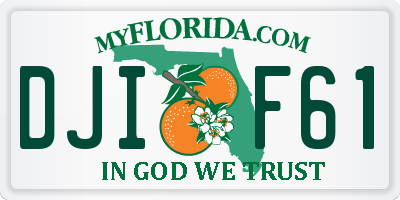 FL license plate DJIF61