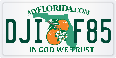 FL license plate DJIF85