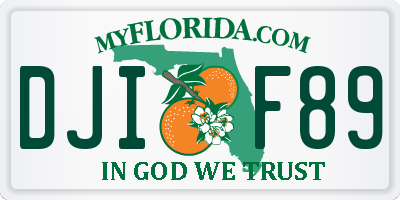 FL license plate DJIF89