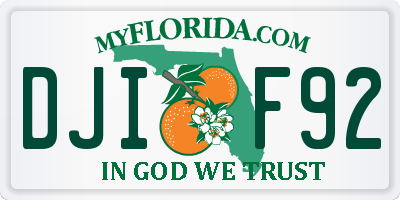 FL license plate DJIF92