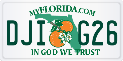FL license plate DJIG26