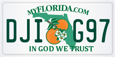 FL license plate DJIG97