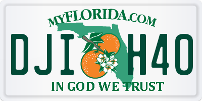 FL license plate DJIH40