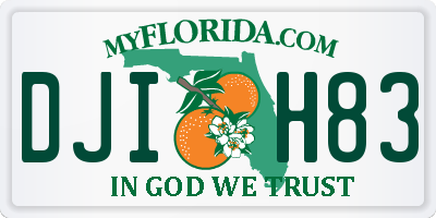 FL license plate DJIH83