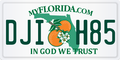 FL license plate DJIH85