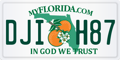 FL license plate DJIH87