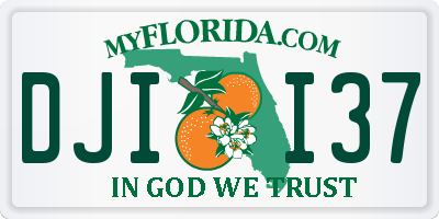 FL license plate DJII37