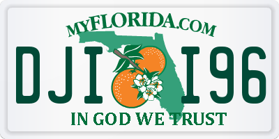 FL license plate DJII96