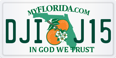 FL license plate DJIJ15