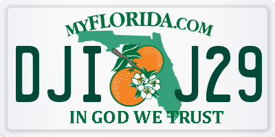 FL license plate DJIJ29