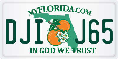 FL license plate DJIJ65