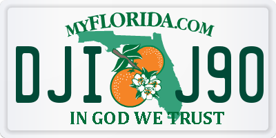 FL license plate DJIJ90