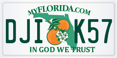 FL license plate DJIK57