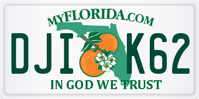 FL license plate DJIK62