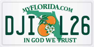 FL license plate DJIL26