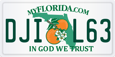 FL license plate DJIL63