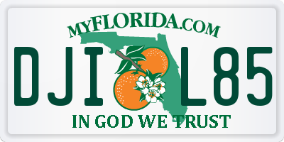 FL license plate DJIL85