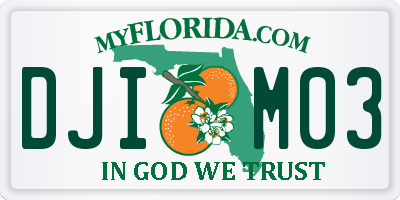 FL license plate DJIM03