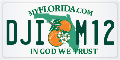 FL license plate DJIM12