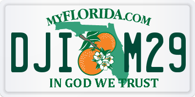 FL license plate DJIM29