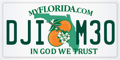 FL license plate DJIM30