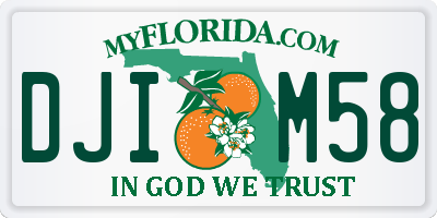 FL license plate DJIM58