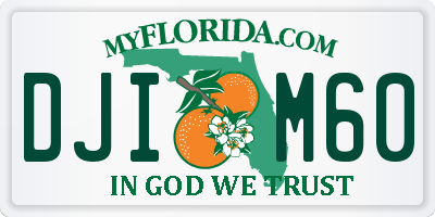 FL license plate DJIM60
