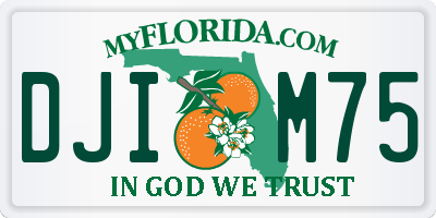 FL license plate DJIM75