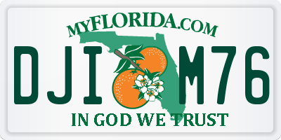 FL license plate DJIM76