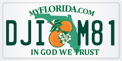 FL license plate DJIM81