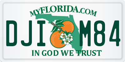 FL license plate DJIM84