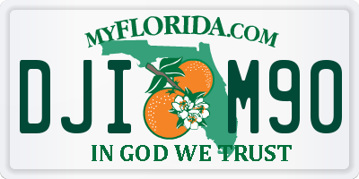 FL license plate DJIM90
