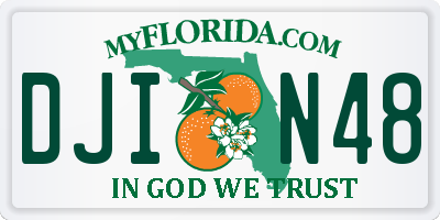 FL license plate DJIN48