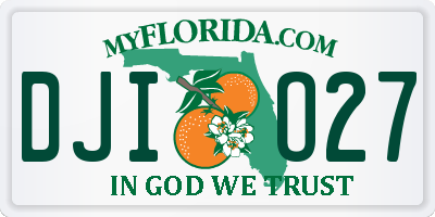 FL license plate DJIO27